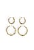 2-Pack Gold Plated Braided Hoops