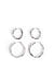 2-Pack Silver Plated Braided Hoops