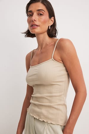 Taupe Babylock Rib Singlet