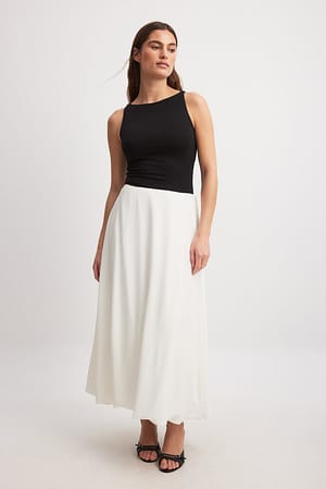 Offwhite Balloon Fit Midi Skirt