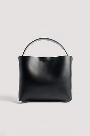 Black Basic Mini Crossbody Tote