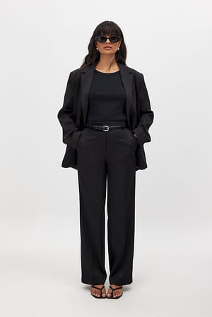 Black Basic Suit Pants