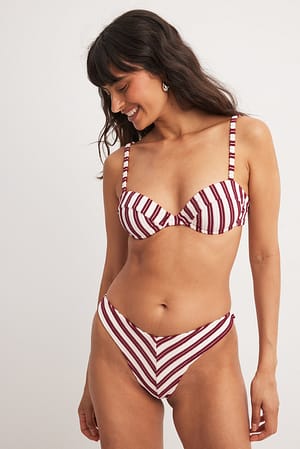 Red/White Stripe Bikini Pantie