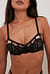 Binding Detail Lace Balconette Bra