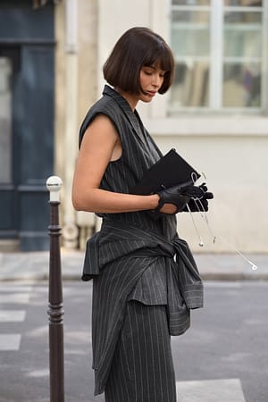 Pinstripe Boxy Oversized Vest