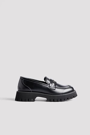 Black Chunky Loafers