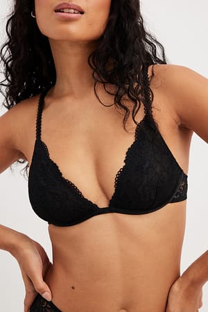 Black Continues Wire Soft Lace Bra