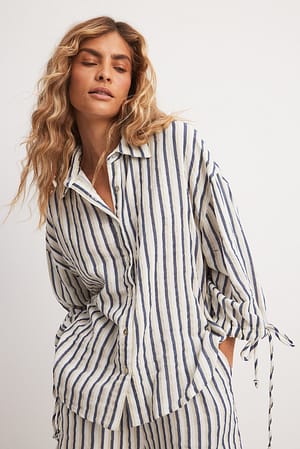 Stripe Cotton Gauze Shirt