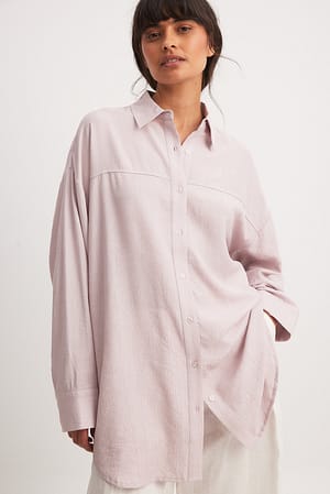 Mauve Crinkle Quality Long Shirt