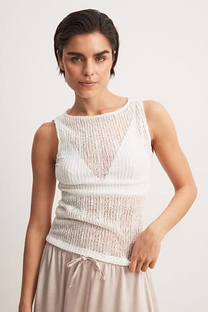 Offwhite Crochet Top