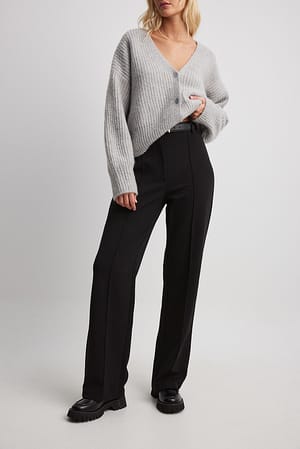 Black Wide High Waist Pants