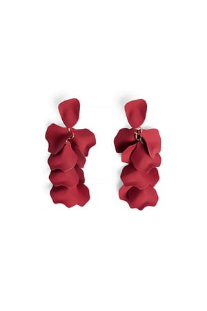 Red Flake Earrings