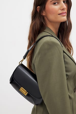 Black Flap Shoulder Bag