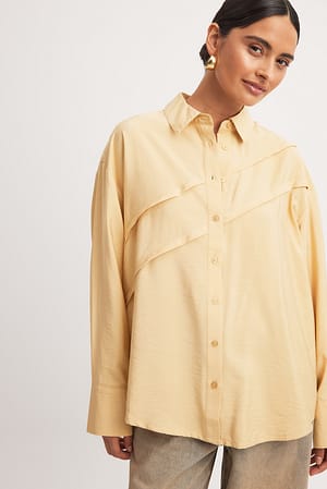 Beige Fold Detail Shirt