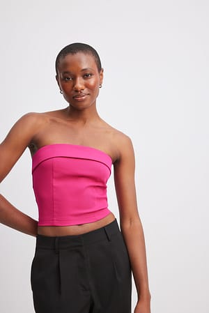 Magenta Folded Corset Top