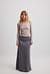 Folded Waist Maxi Skirt