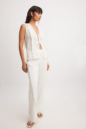 Offwhite Frill Details Pants