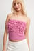 Frill Detailed Knitted Tube Top