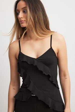 Black Frill Top