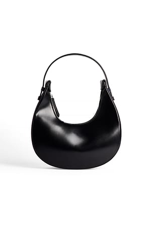 Black Glossy Rounded Bag