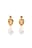 Gold Plated Knot Pearl Earrings