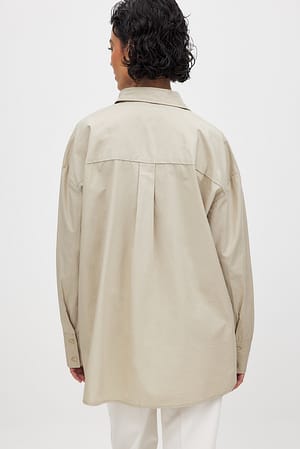 Sand Heavy Oversized Cotton Shirt