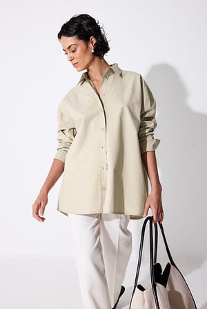 Sand Heavy Oversized Cotton Shirt