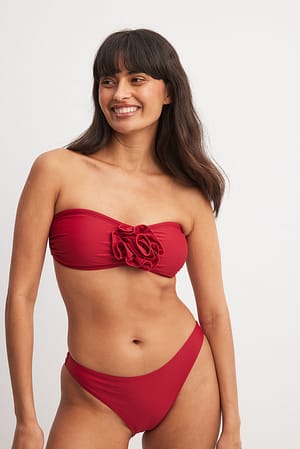 Red High Cut Bikini Panty