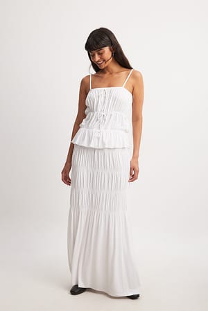 White Jersey Maxi Skirt