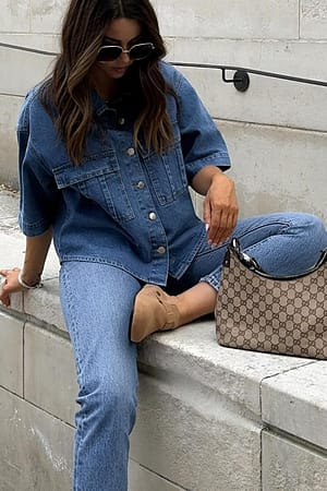 Light Blue Boxy Denim Shirt