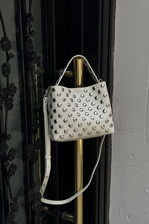 Offwhite Studded Mini Crossbody Bag