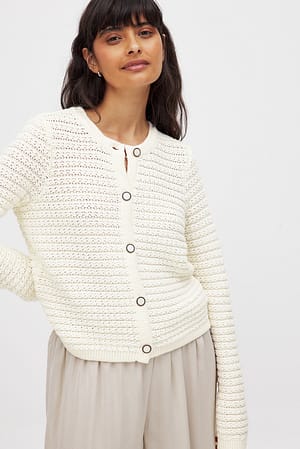 Offwhite Knitted Cardigan