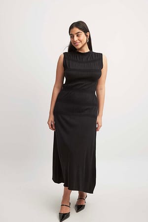 Black Knitted Midi Dress