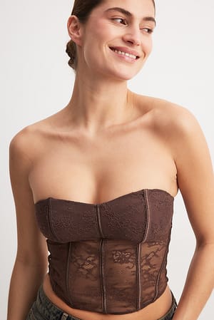 Brown Lace Corset