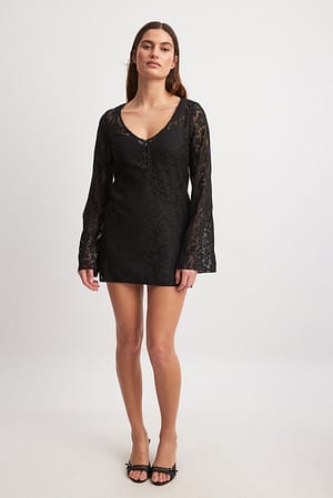 Black Lace Mini Dress