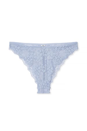 Blue Lace Thong