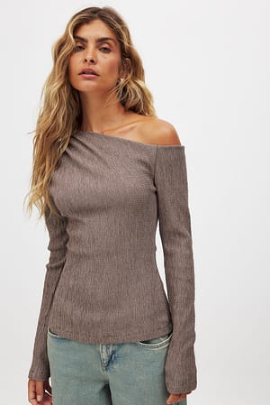 Taupe Long Sleeve Jersey Top