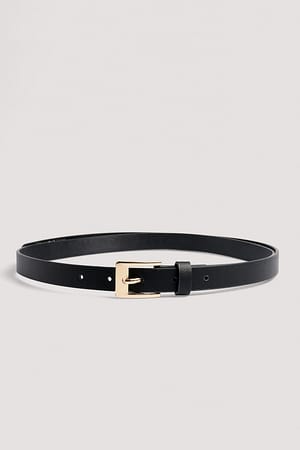 Black Long Slim Belt