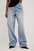 Mid Waist Loose Long Jeans