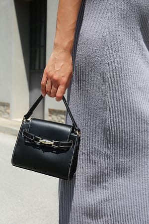 Black Small Hardware Crossbody Bag