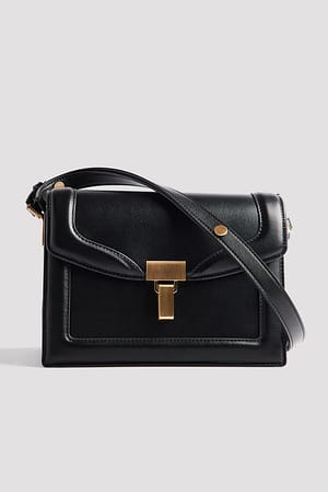 Black Medium Hardware Crossbody Bag