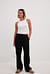 Melange Mid Rise Suit Pants