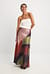 Mid Waist Maxi Satin Skirt