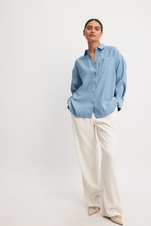 Light Blue Modal Pocket Shirt