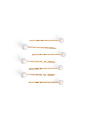 White Multipack Pearl Hair Pins