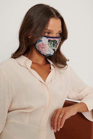 Pink/Blue 3-Pack Printed Face Masks