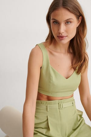 Green Cropped Top