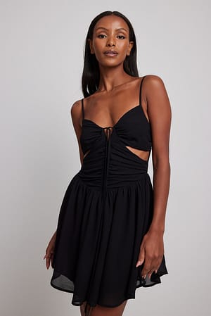 Black Fairy Fit Mini Dress