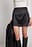 Fitted High Waist Mini Satin Skirt