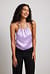 Halterneck Tie Back Satin Crop Top